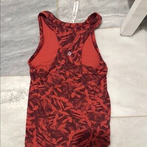 Lululemon Athletica Red and Black Graphic Tank Top